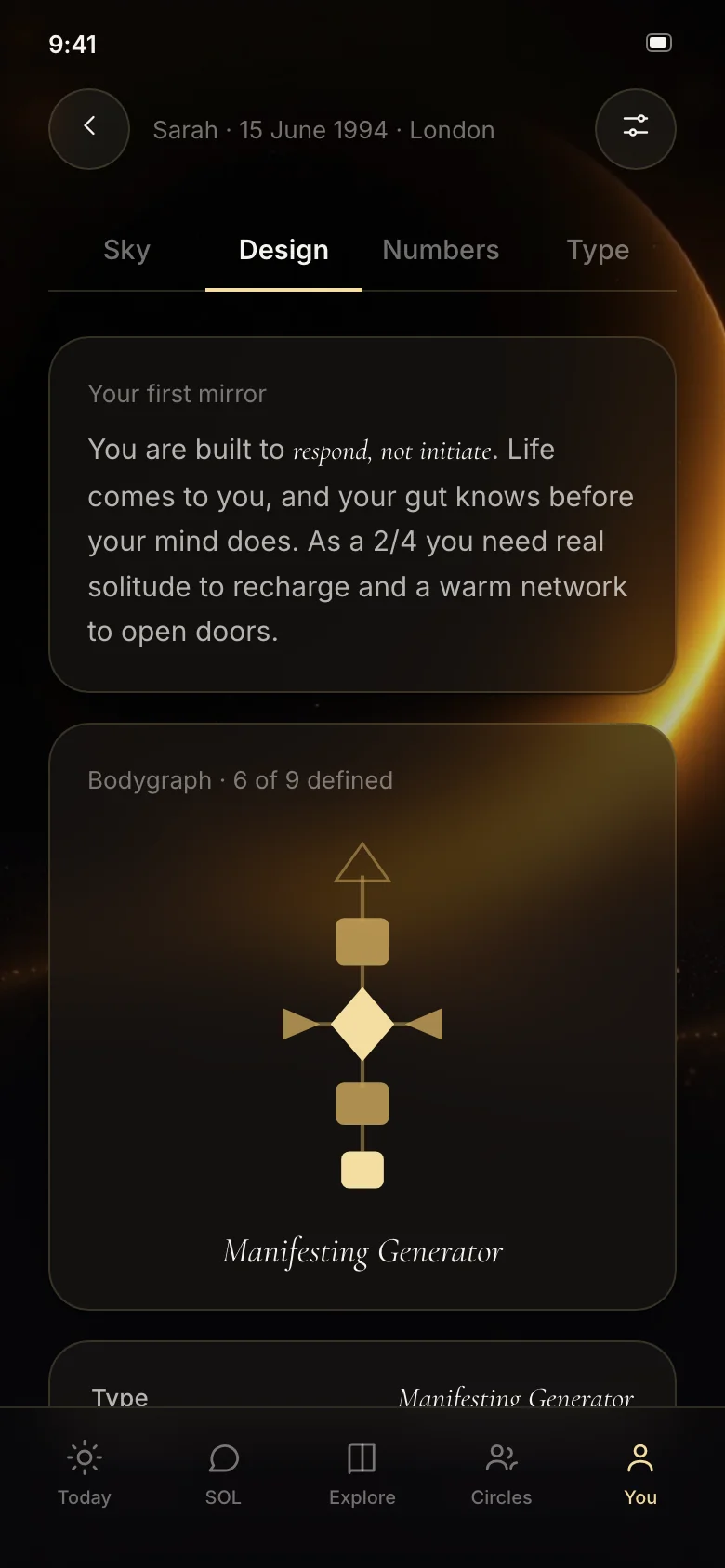 Your Human Design in SOL: the bodygraph, your strategy and your authority
